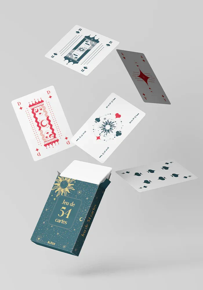 Jeu De 54 Cartes Motifs Cosmiques
