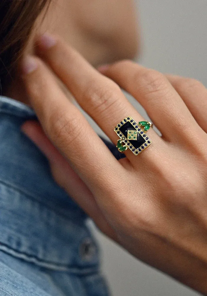 Bague Ava 3 Verte – Image 2