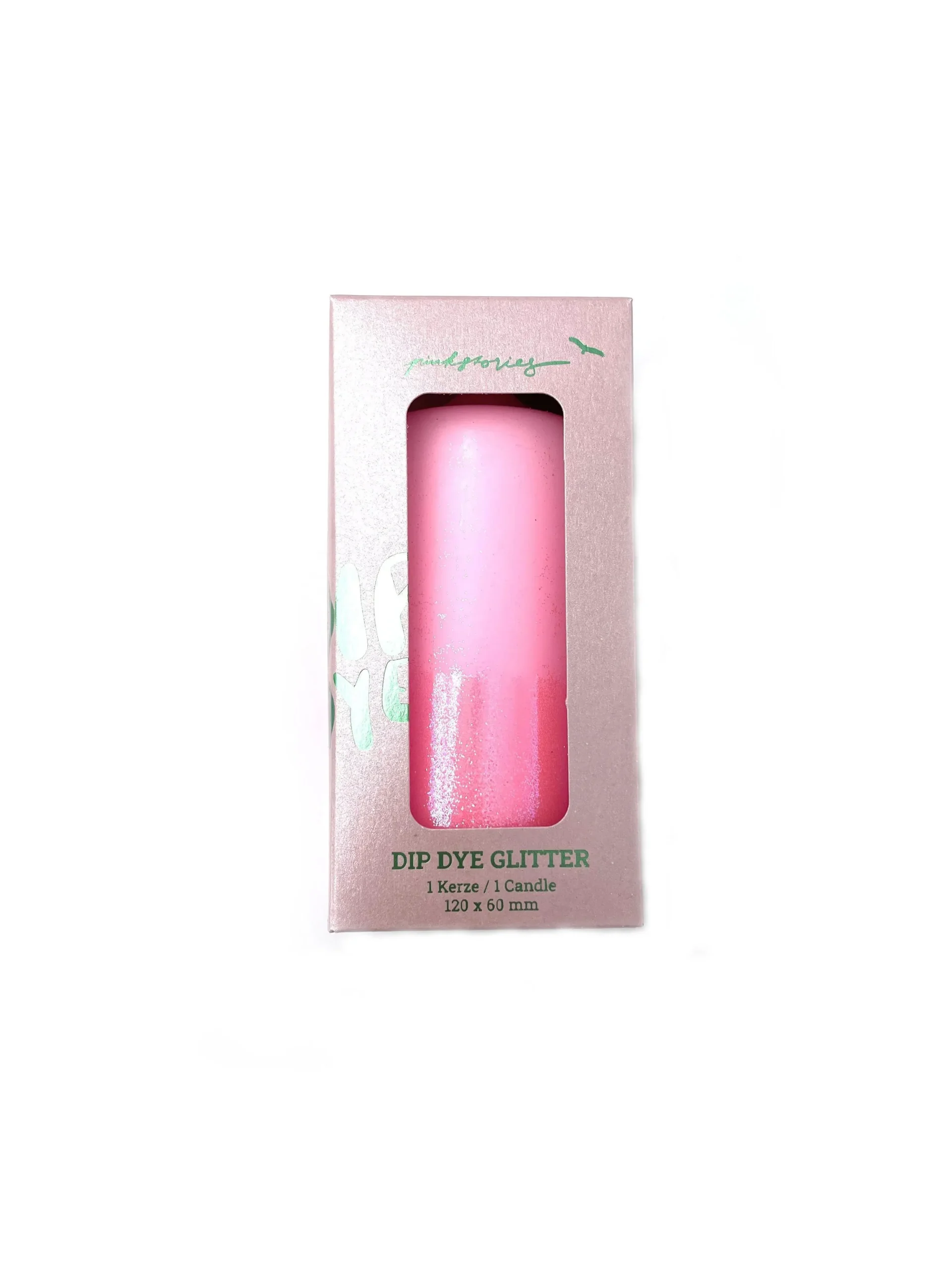 Bougie Dip Dye Glitter Pink – Image 2