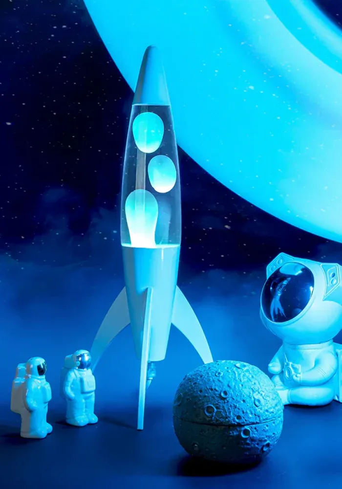 Lampe À Lave Rocket Bleue – Image 2