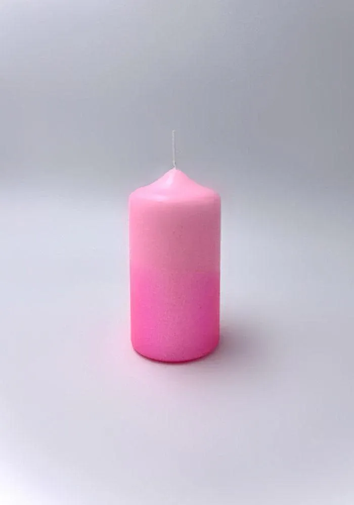Bougie Dip Dye Glitter Pink