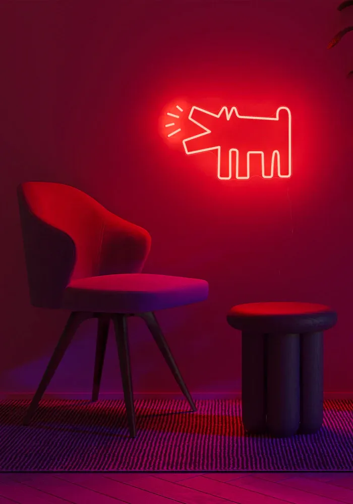 Néon Barking Dog Keith Haring – Image 2