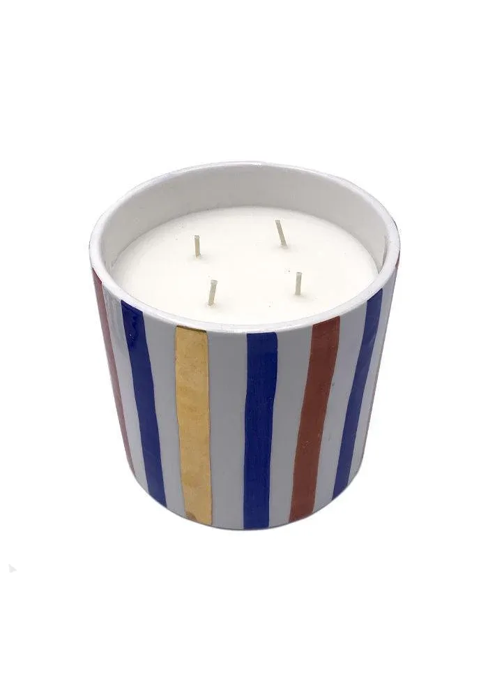 Bougie Mchatia Droite Grand Modèle Ourika Bleue Et Dorée – Image 2