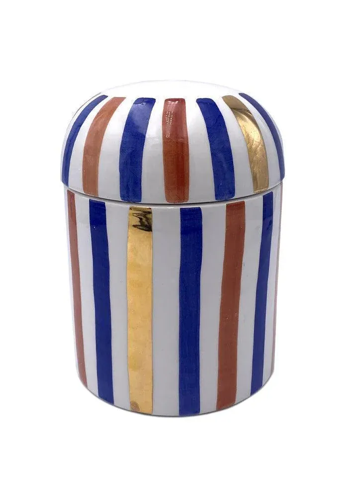 Bougie Mchatia Droite Grand Modèle Ourika Bleue Et Dorée