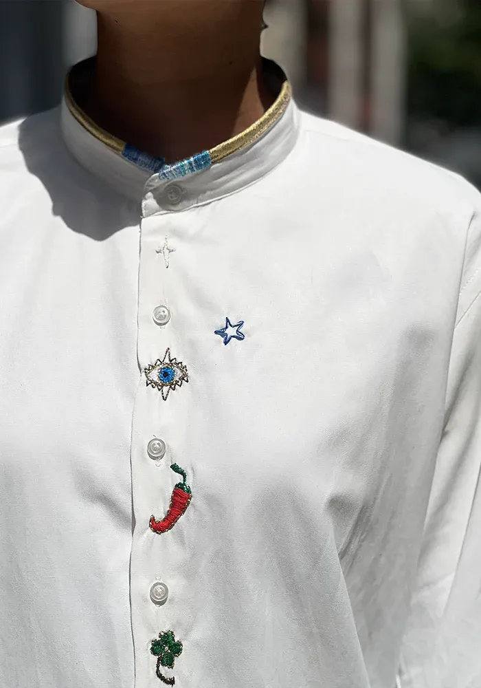 Chemise Lucky Col Mao – Image 4