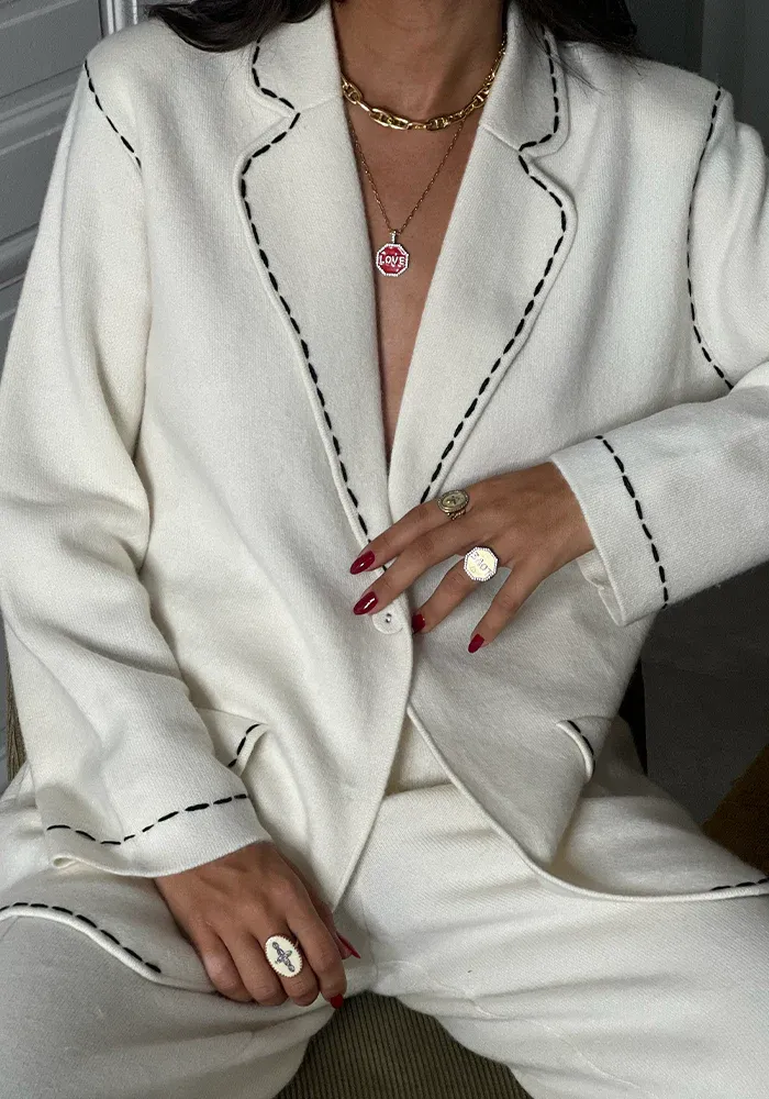 Bague Bowie N°3 Blanc Diamant – Image 4